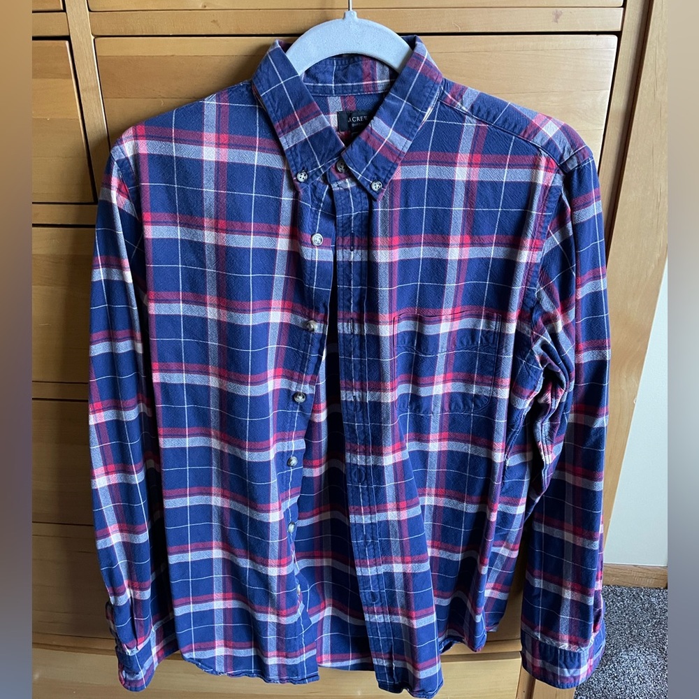 J. Crew plaid men’s button down shirt